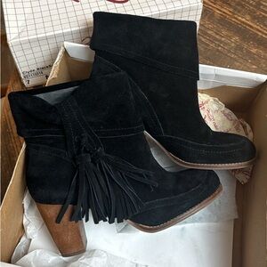 Black Suede Booties